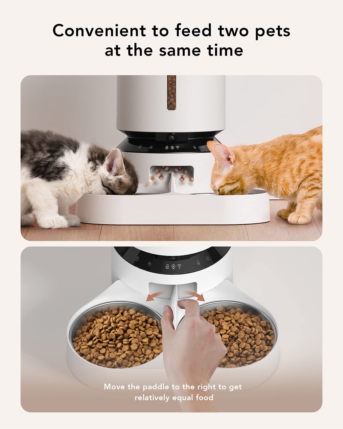 Automatic Cat Feeder with Camera 1080P HD Video 5G WiFi 2-Way Audio A551