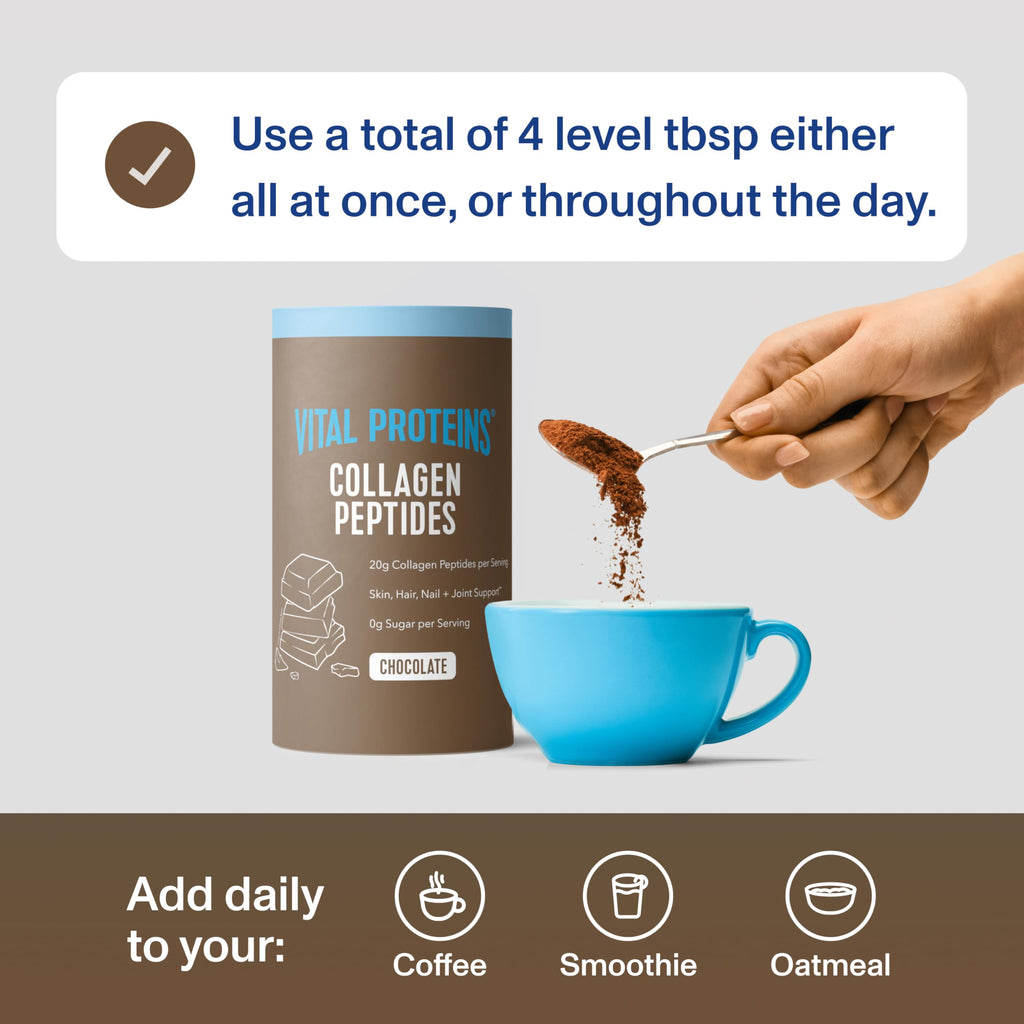 Collagen Peptides Powder, Chocolate, 13.5oz X470694