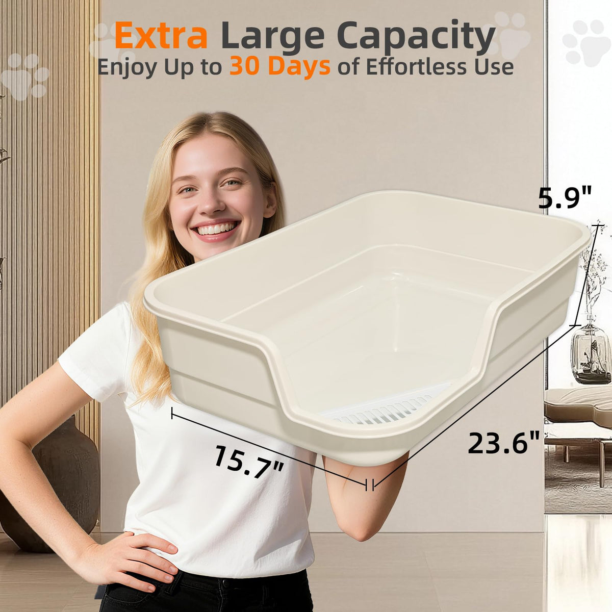 Extra Large Low Entry Cat Litter Box I619331
