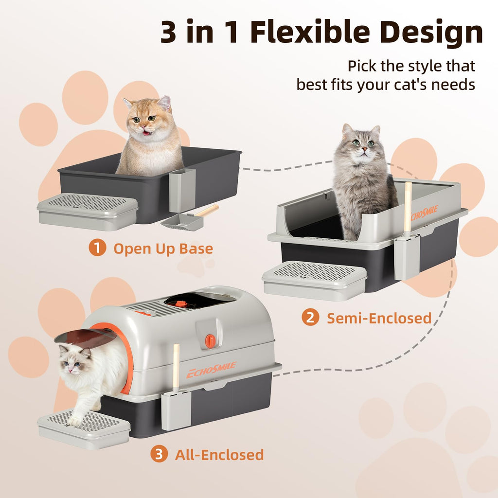 Stainless Steel Cat Litter Box with Lid X738