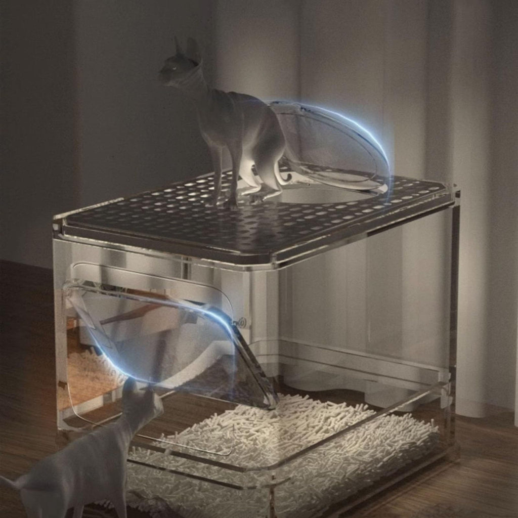 Foldable Cat Litter Box with Lid and Scoop I950