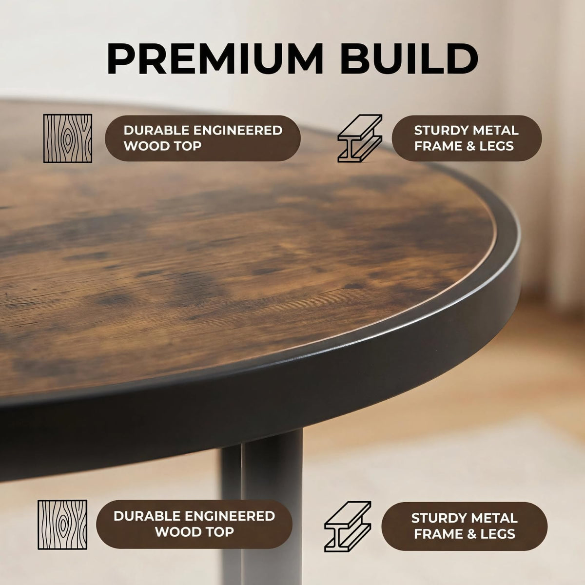 Round Wood Coffee Table F2342
