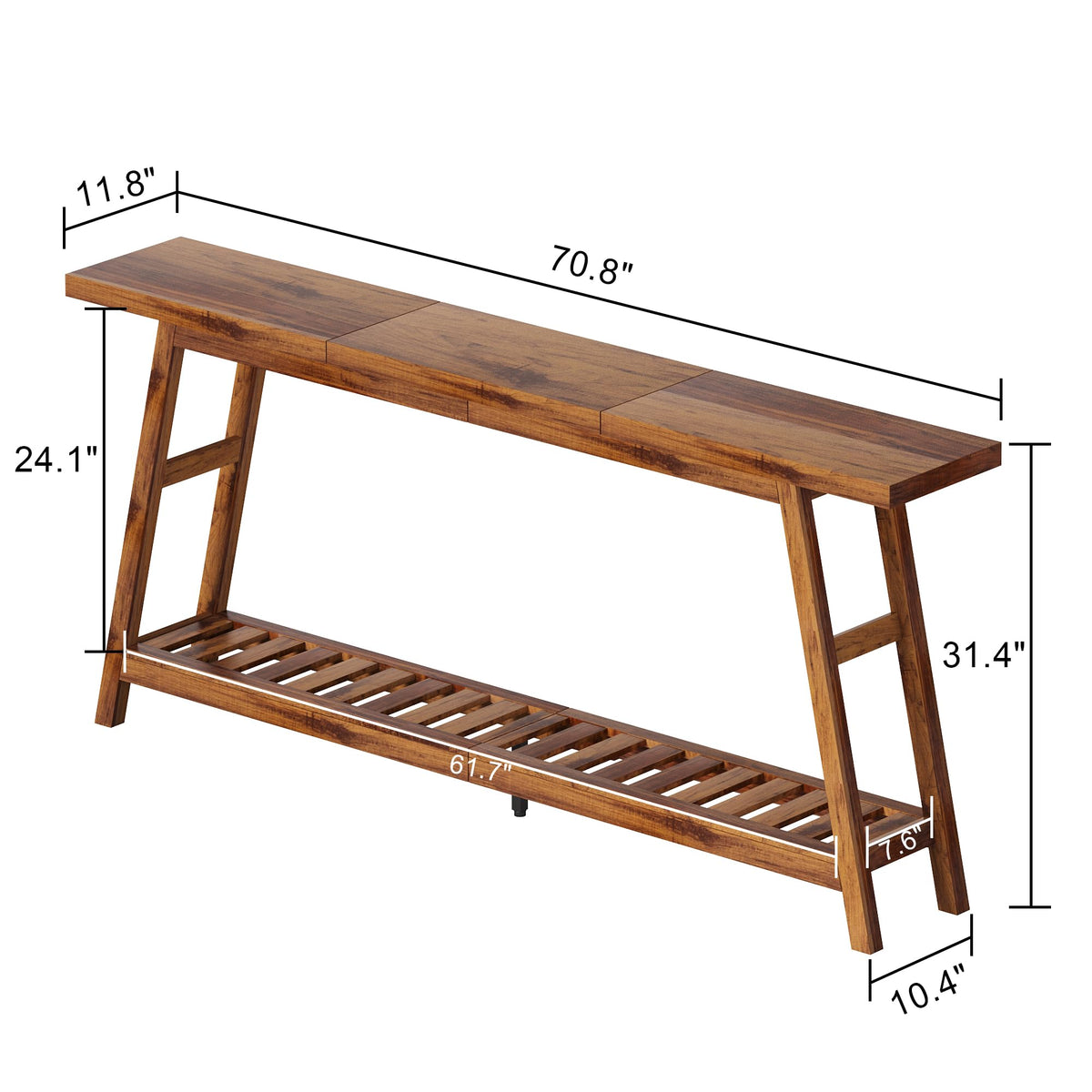 70.9 Inch 2-Tier Console Table J892935