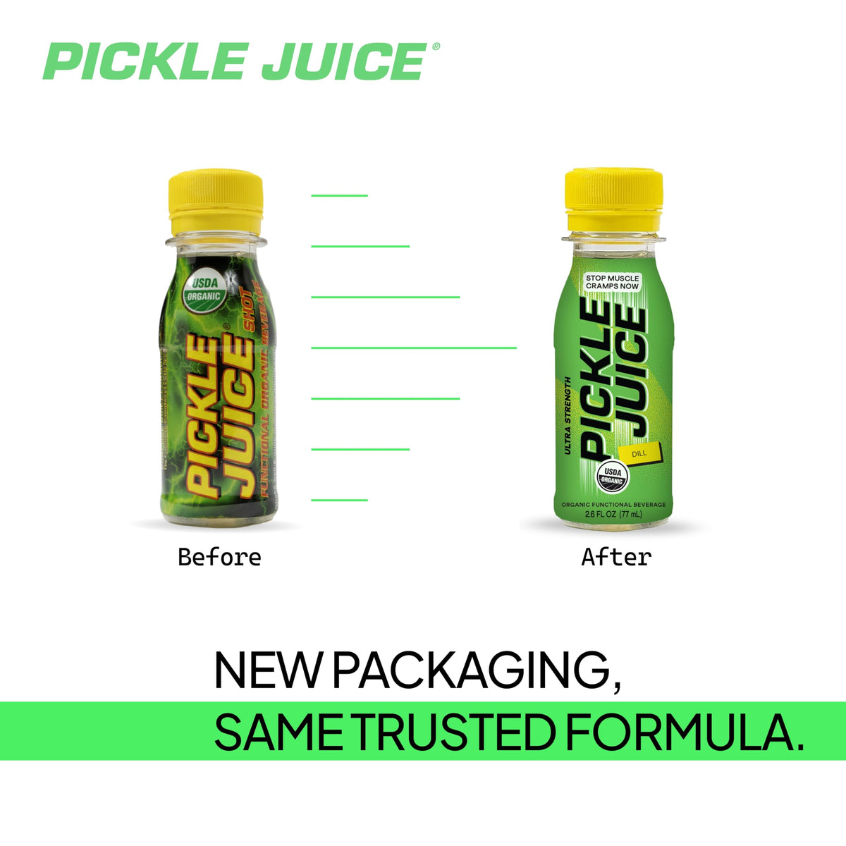 Organic Pickle Juice Shots 2.6oz 12 Pack Z460
