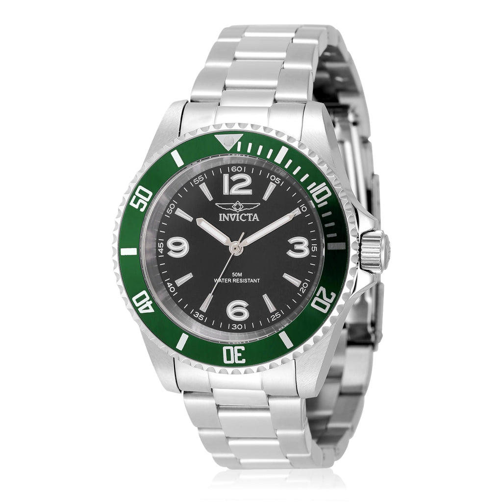 40mm Stainless Steel Black Dial Quartz E601845