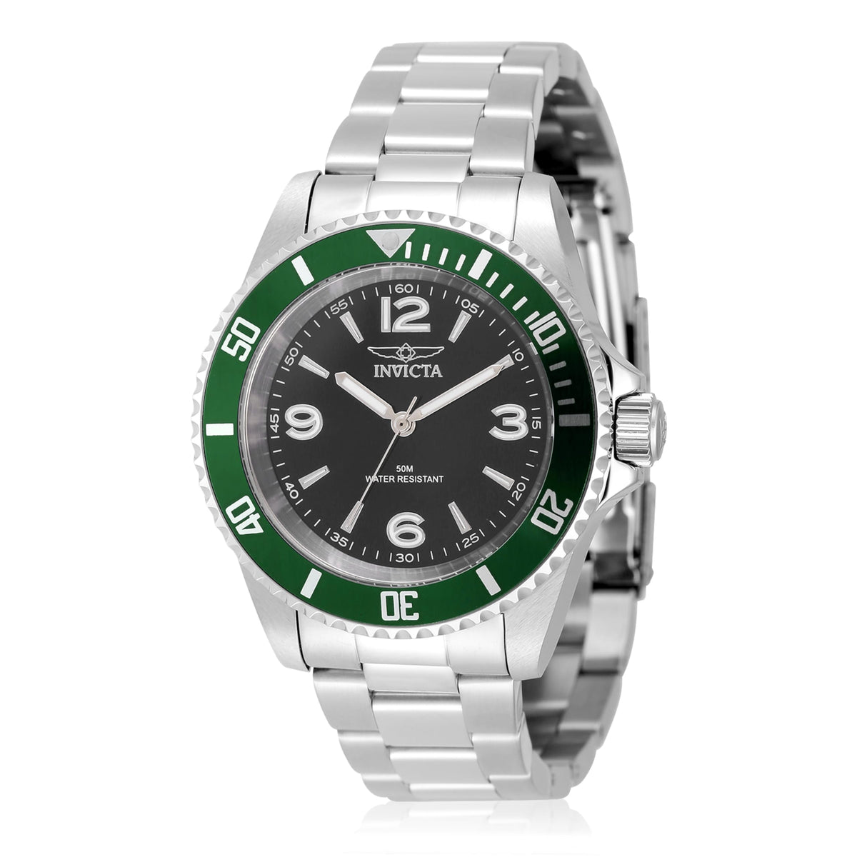 40mm Stainless Steel Black Dial Quartz E601845