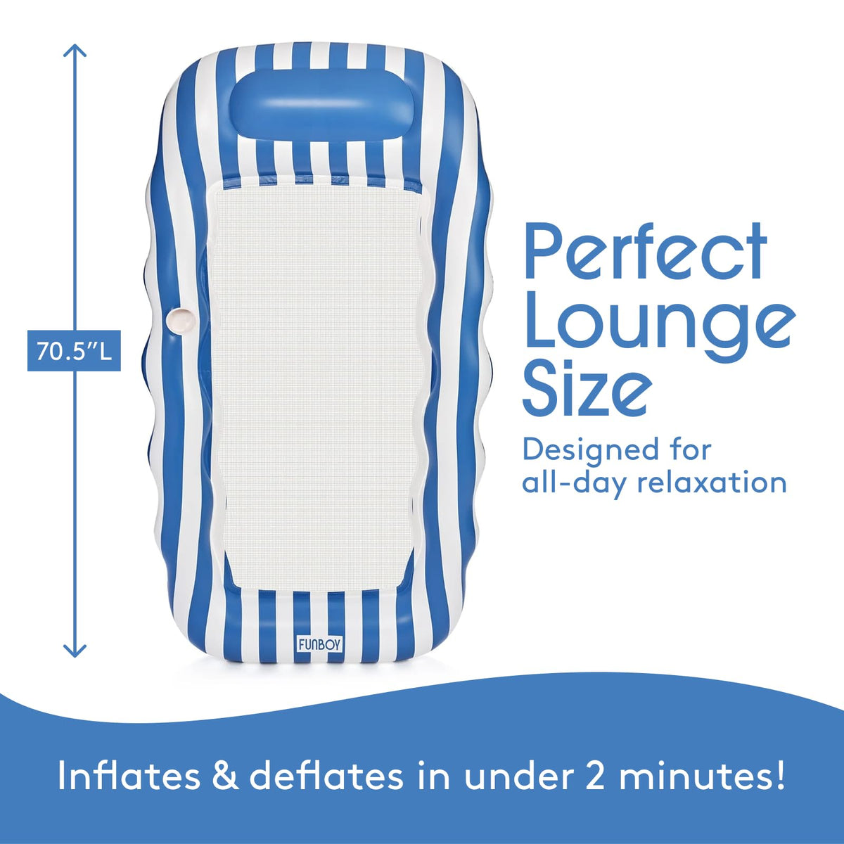 Striped Mesh Pool Lounger Q1157