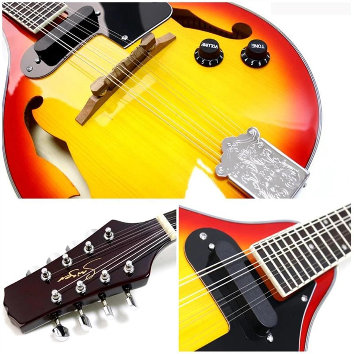8 Strings Spruce Sunburst Electric Mandolin S682
