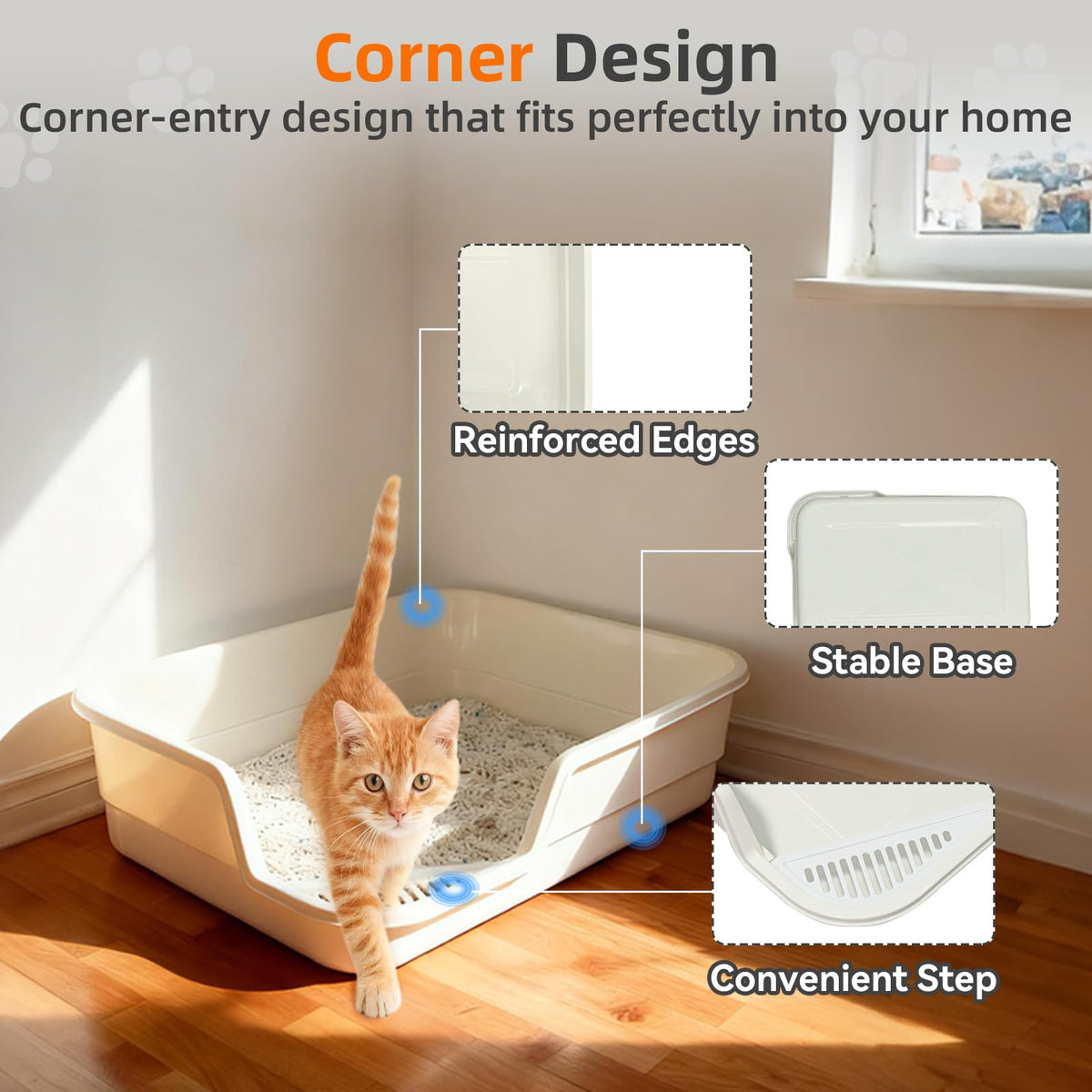 Extra Large Low Entry Cat Litter Box I619331