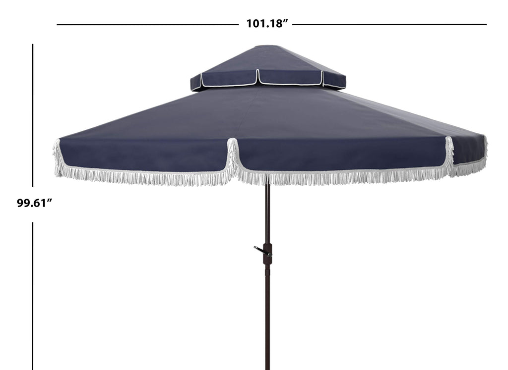 9 ft Navy/White Patio Umbrella G757798