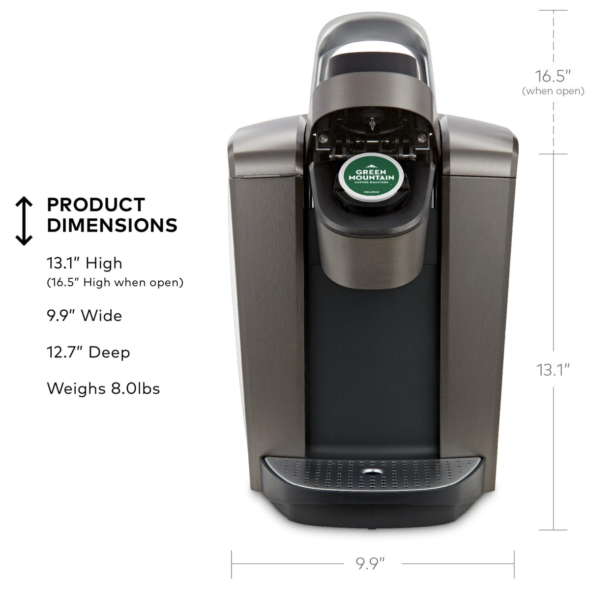 Single Serve K-Cup Pod Coffee Maker, 8 to 12oz Brew Size, Programmable D57915