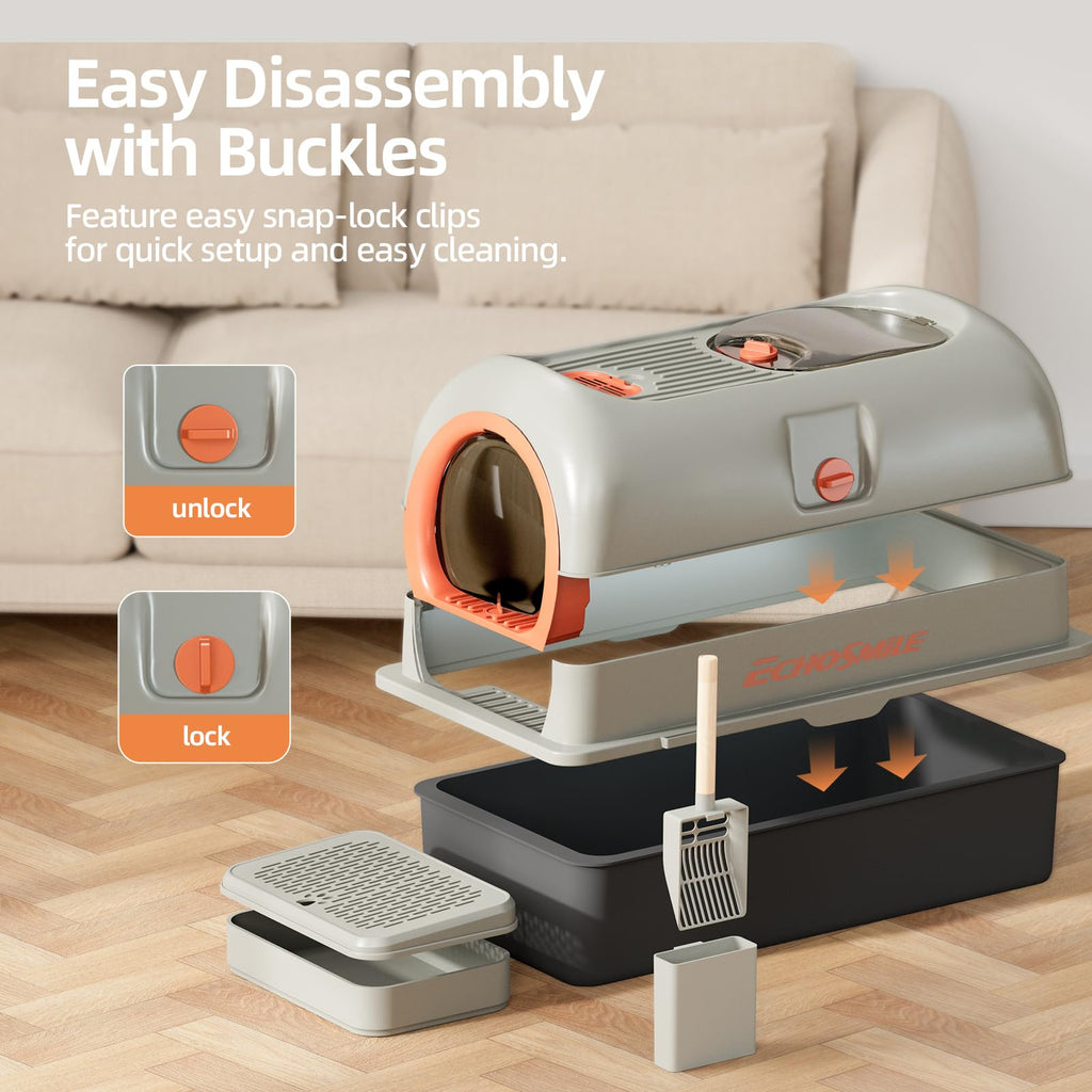 Stainless Steel Cat Litter Box with Lid X738