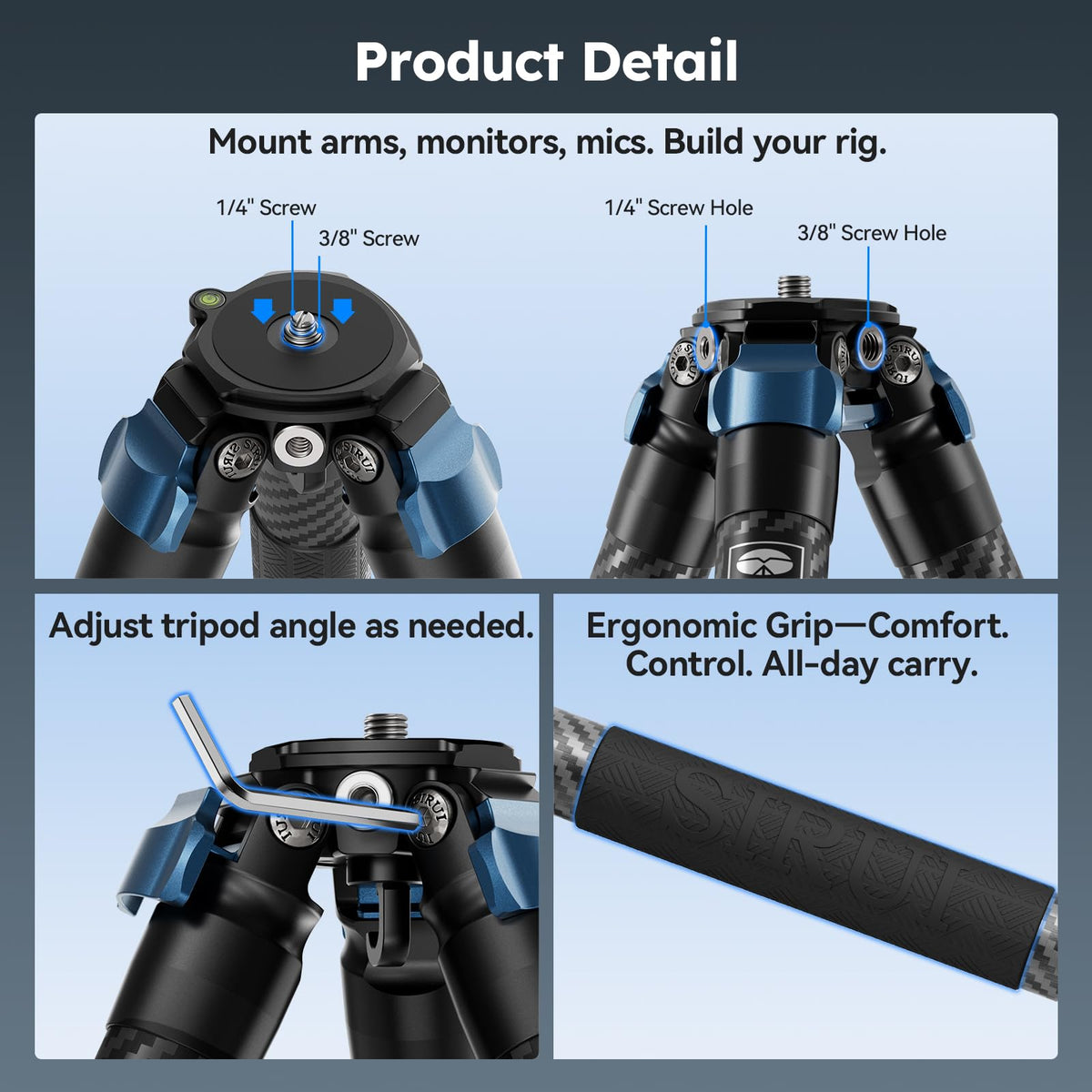 Carbon Fiber Camera Tripod W2106