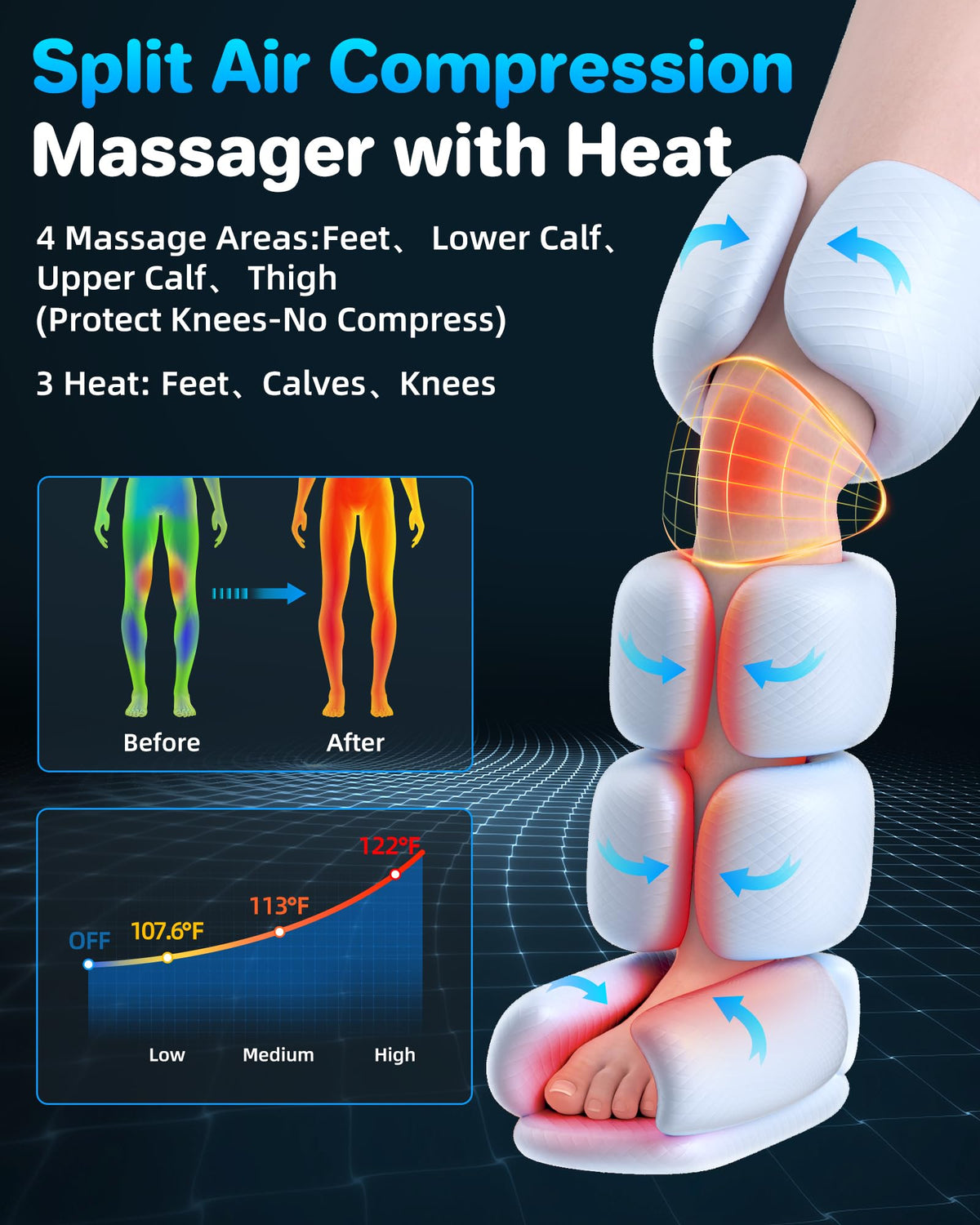 Leg Massager with Heat Y101