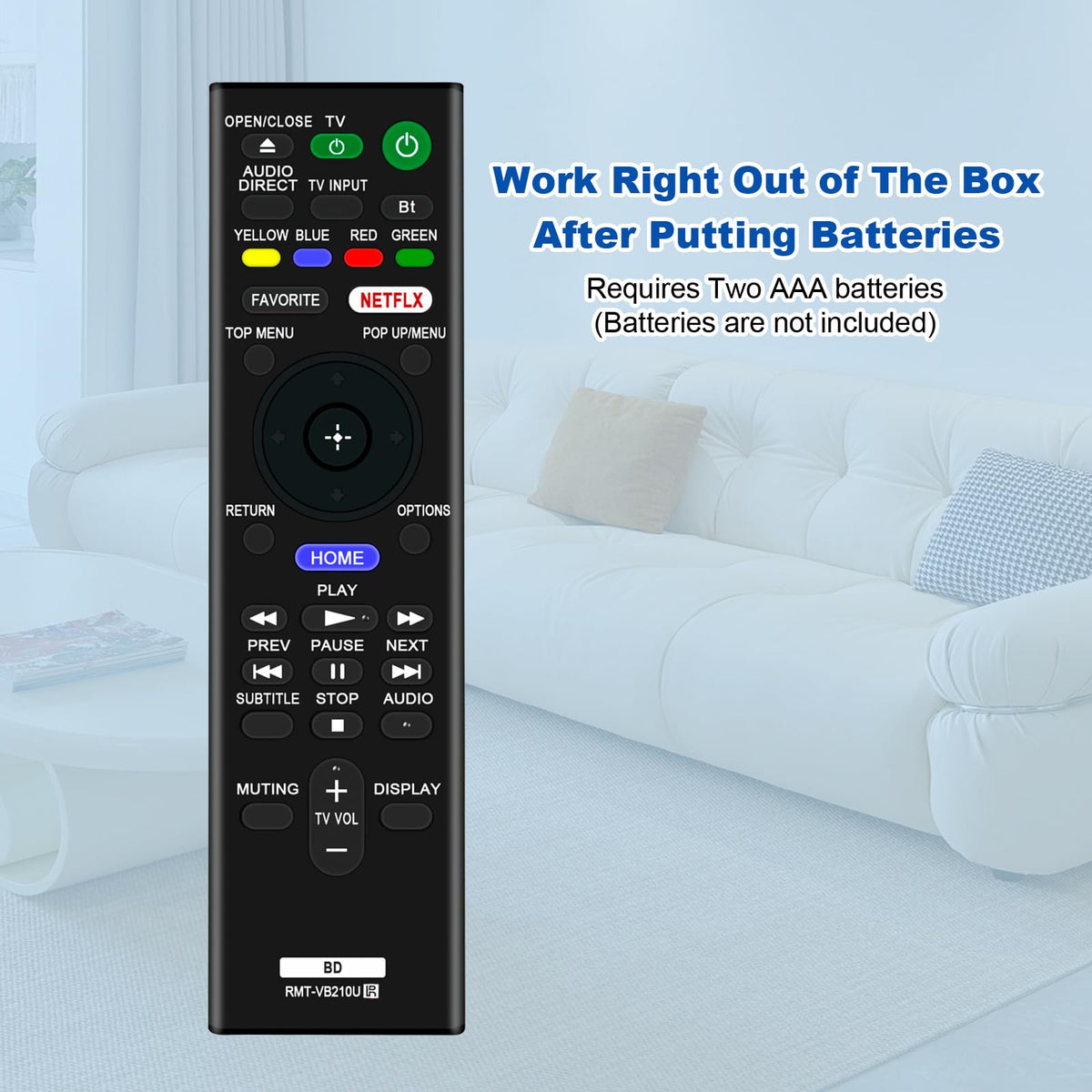 Replace Remote Control for Sony 4K Ultra HD Blu-ray Player U398