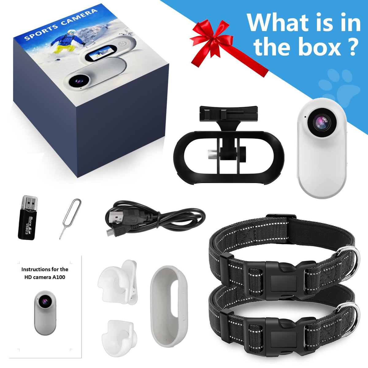 1080P Wireless Mini Pet Camera Collar I324419