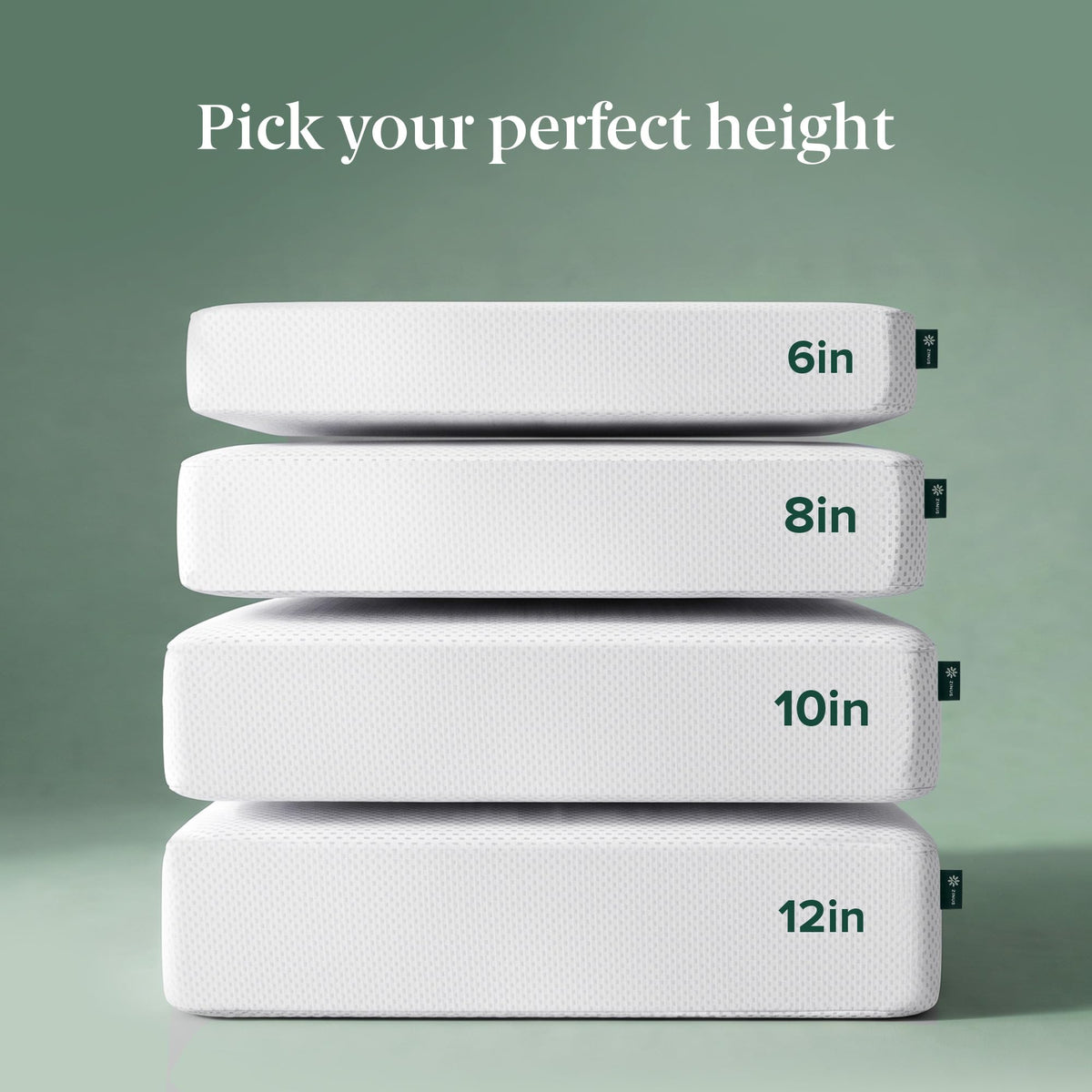 8 Inch Green Tea Cooling Gel Memory Foam Mattress Twin Q9364