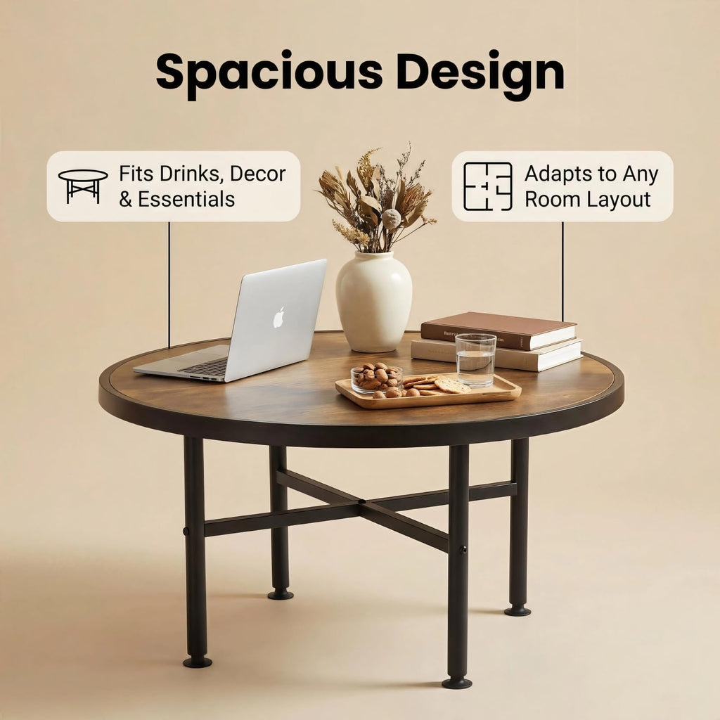 Round Wood Coffee Table F2342