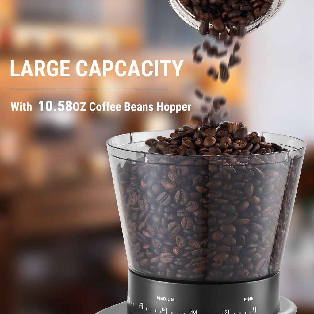 Electric Conical Burr Coffee Grinder with 30 Grind Settings Q7091