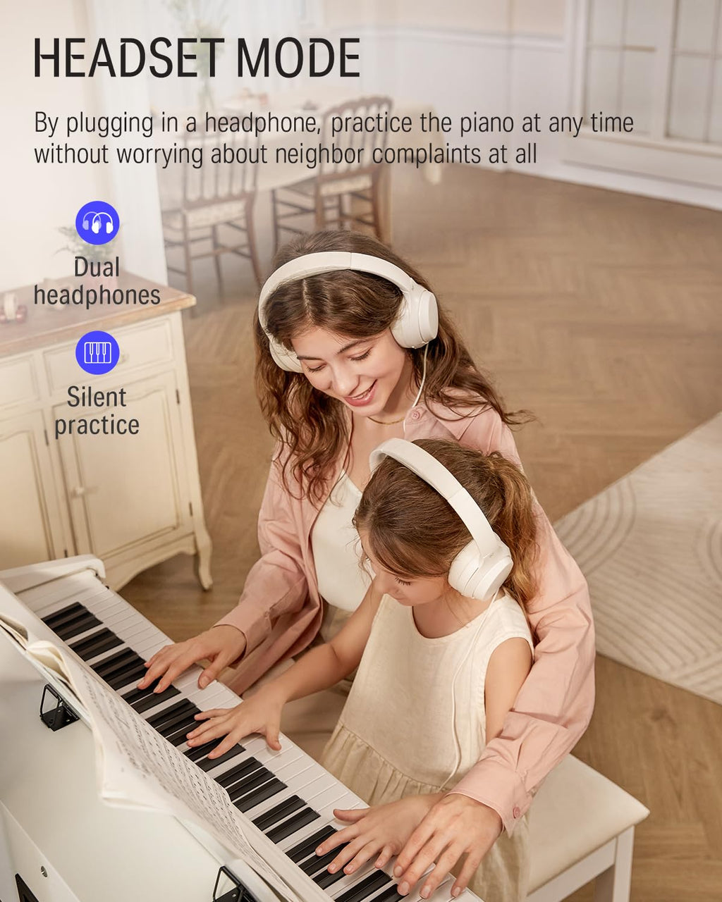 88-Key Weighted Action Digital Piano with Furniture Stand R9861