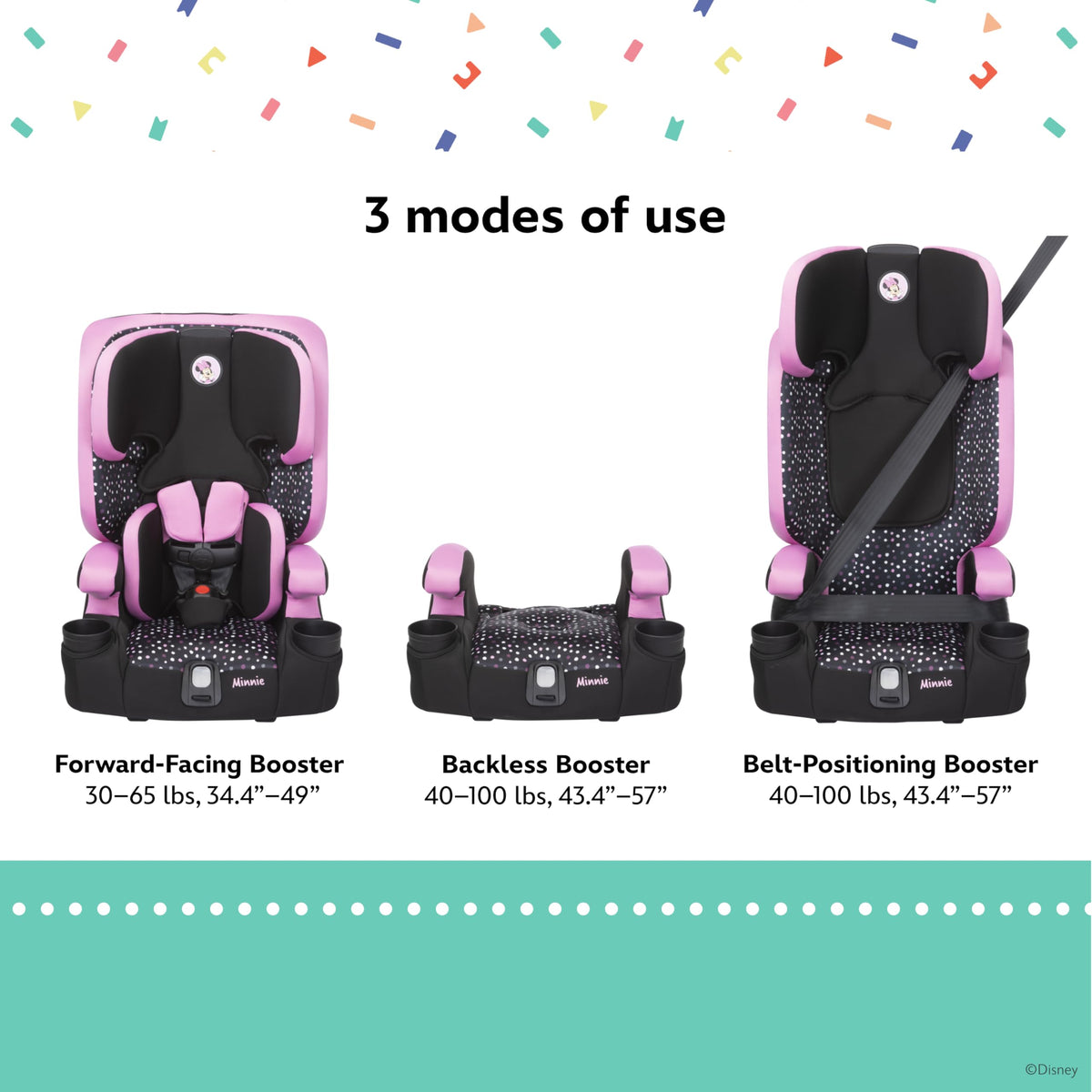 3-in-1 Harnessed Booster Car Seat U210700