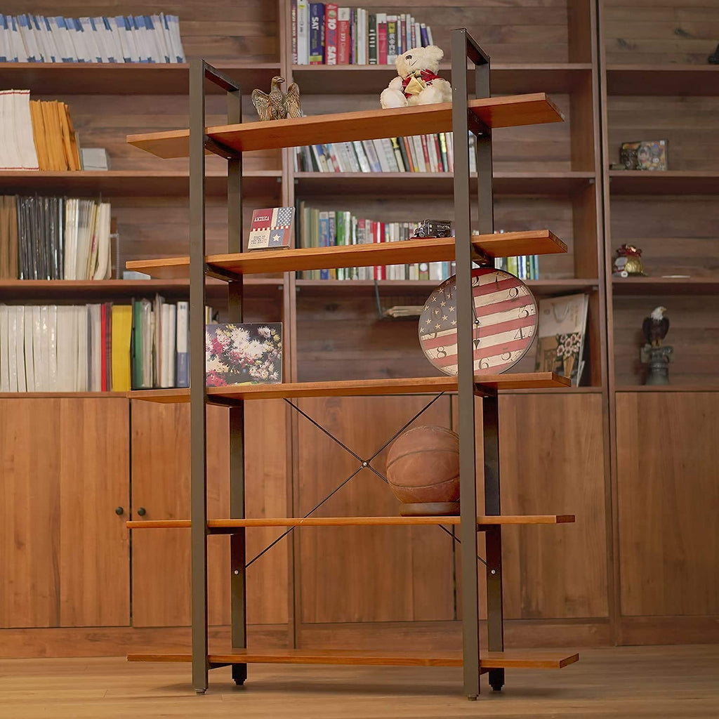 Solid Wood 5 Tier Bookshelf H47910