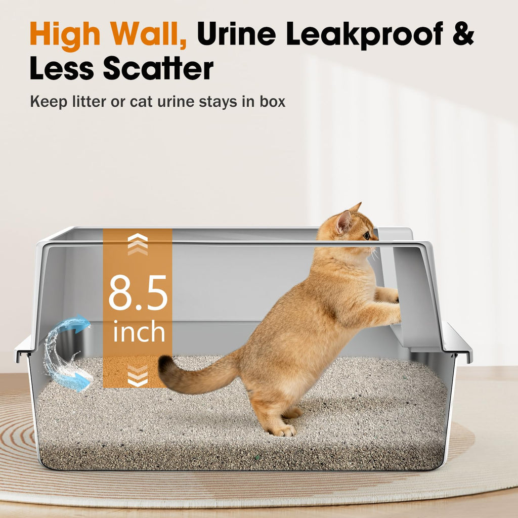 Stainless Steel Litter Box with Lid V547693