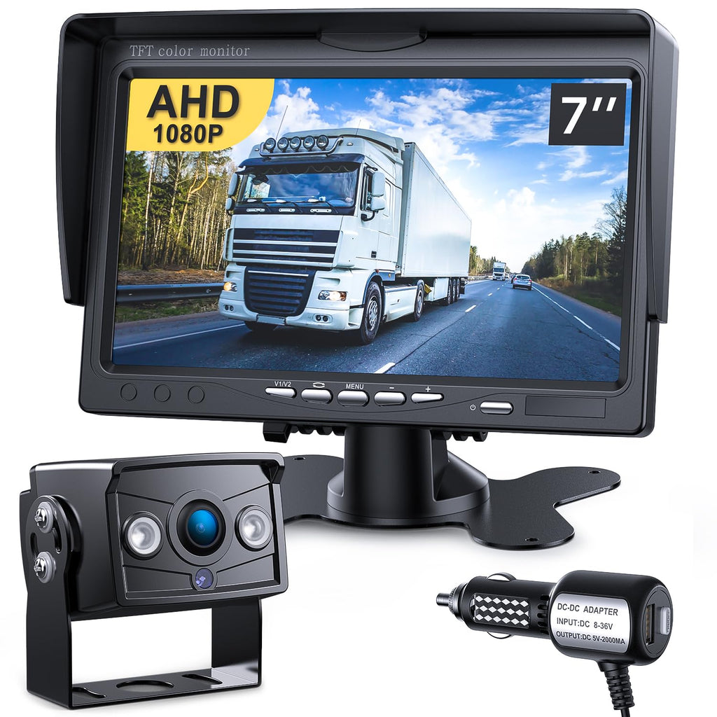 Wired RV Backup Camera with 7" 1080P IPS Monitor U28964