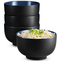 Ceramic Japanese Noodle Bowl Set, 34 oz, Set of 4 V921826