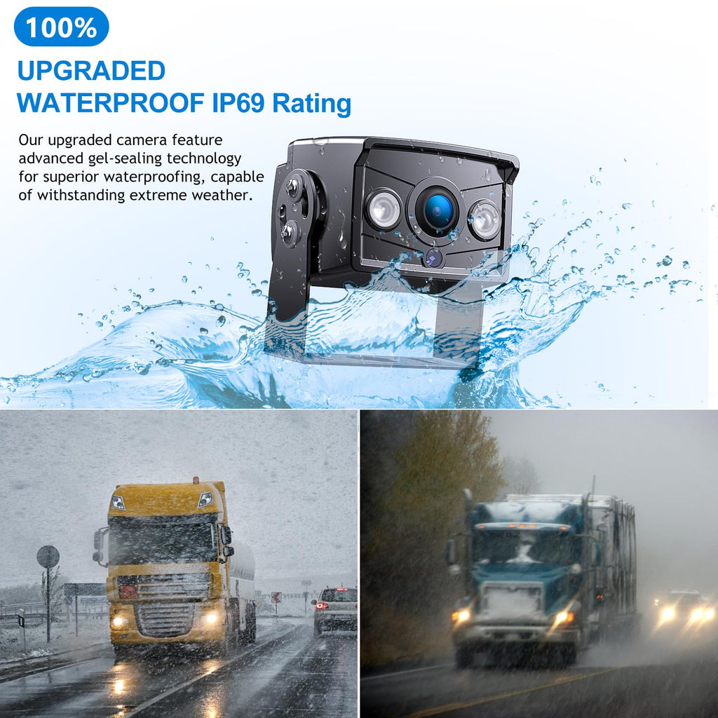 Wired RV Backup Camera with 7" 1080P IPS Monitor U28964