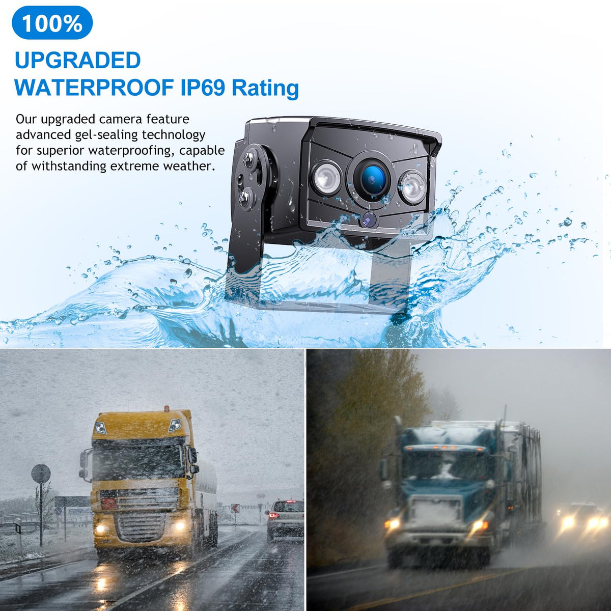 Wired RV Backup Camera with 7" 1080P IPS Monitor U28964