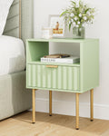 Green Night Stand with Drawer and Shelf M153056