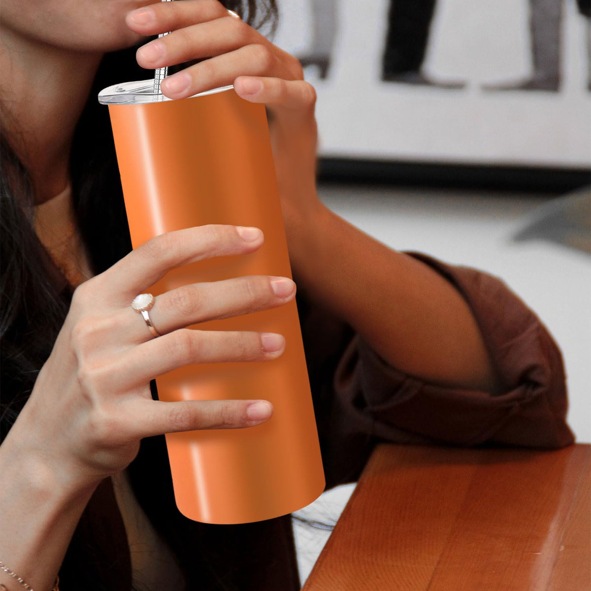 16 Pack 20oz Stainless Steel Insulated Tumblers with Lid and Straw E7263