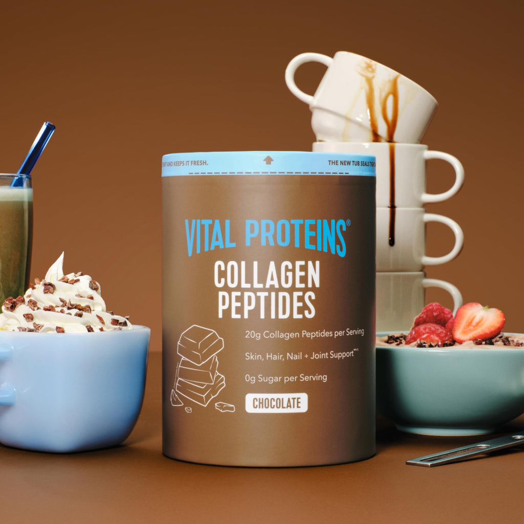 Collagen Peptides Powder, Chocolate, 13.5oz X470694