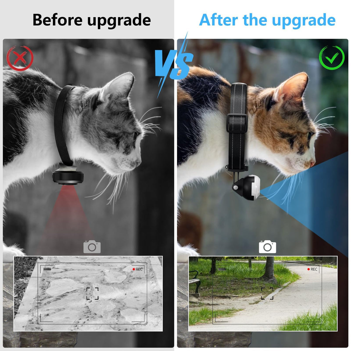 1080P Wireless Mini Pet Camera Collar I324419