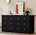Black 6 Drawer Dresser K90411