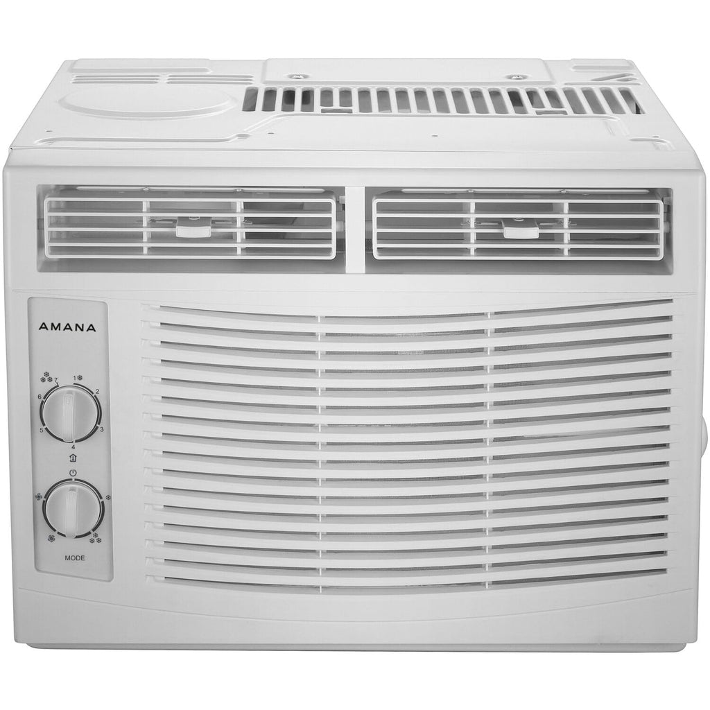 5,000 BTU Window Air Conditioner with Mechanical Controls, Dehumidifier, Washable Filter, 2 Fan Speeds, White I14952