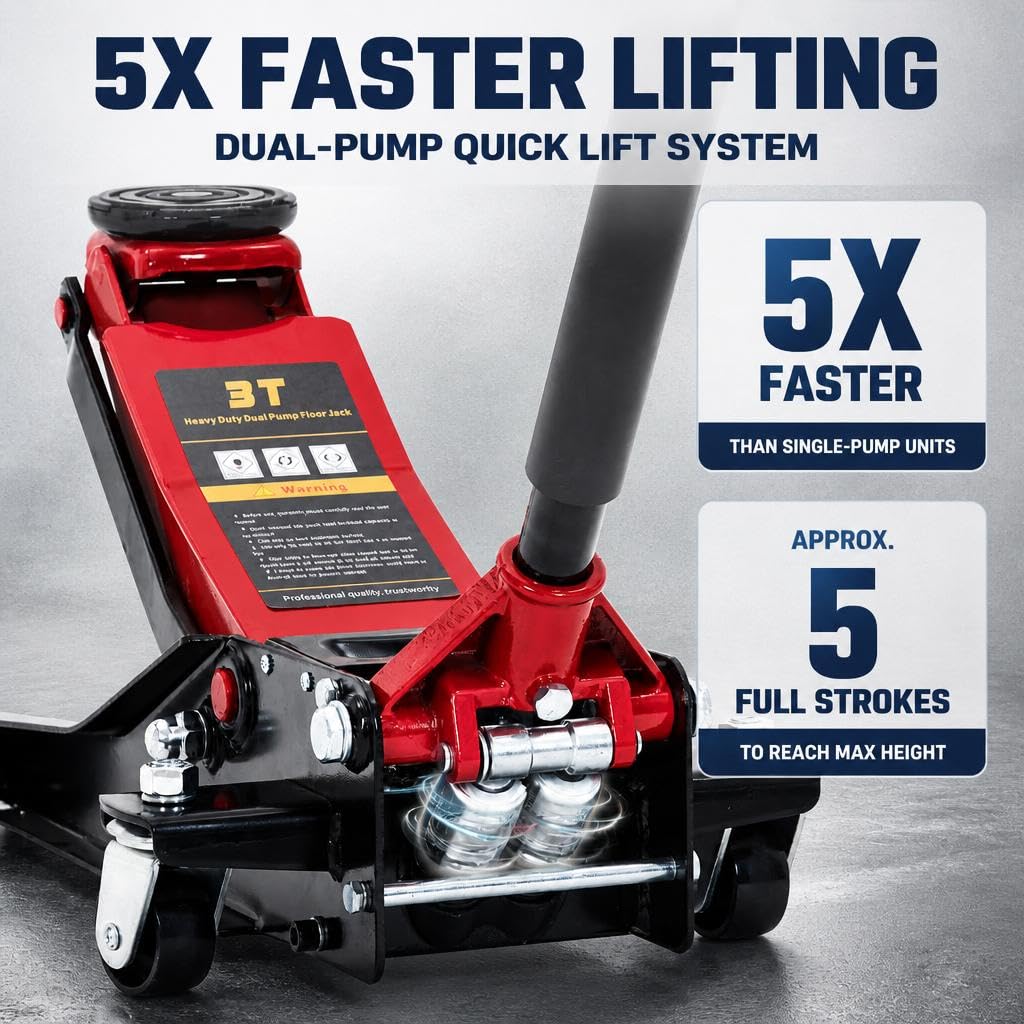 3 Ton Low Profile Steel Hydraulic Floor Jack K33244