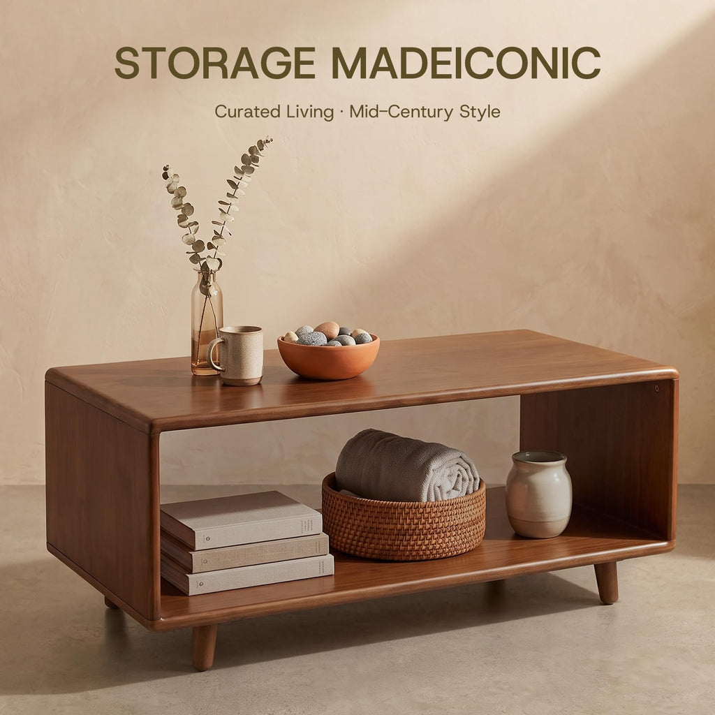 39" Rectangular Solid Wood Coffee Table N37721