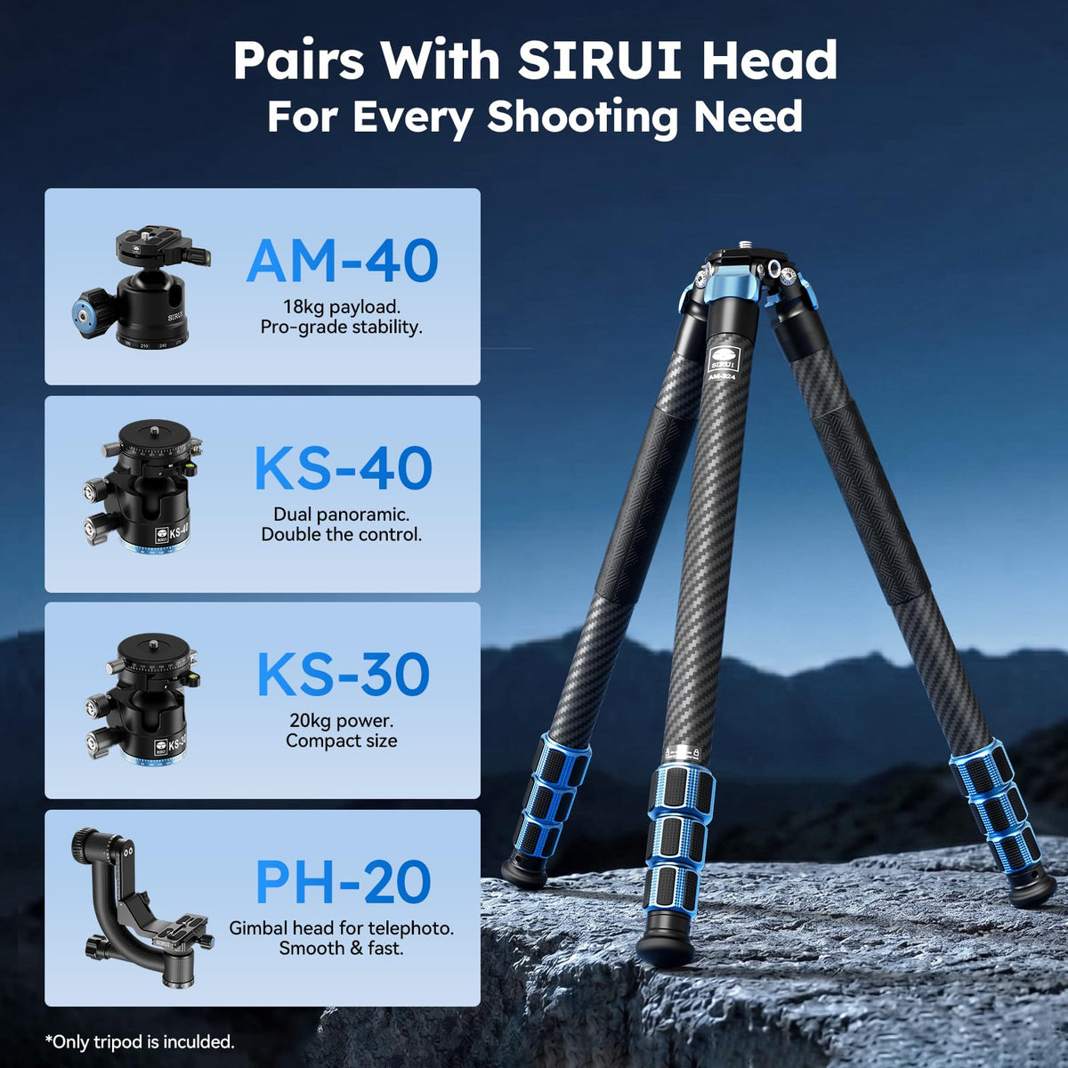 Carbon Fiber Camera Tripod W2106