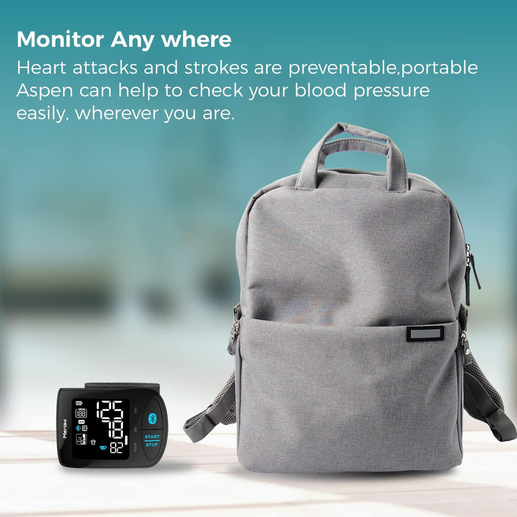 Blood Pressure Monitor Adult Cuff Wrist Automatic Bluetooth Black M425831
