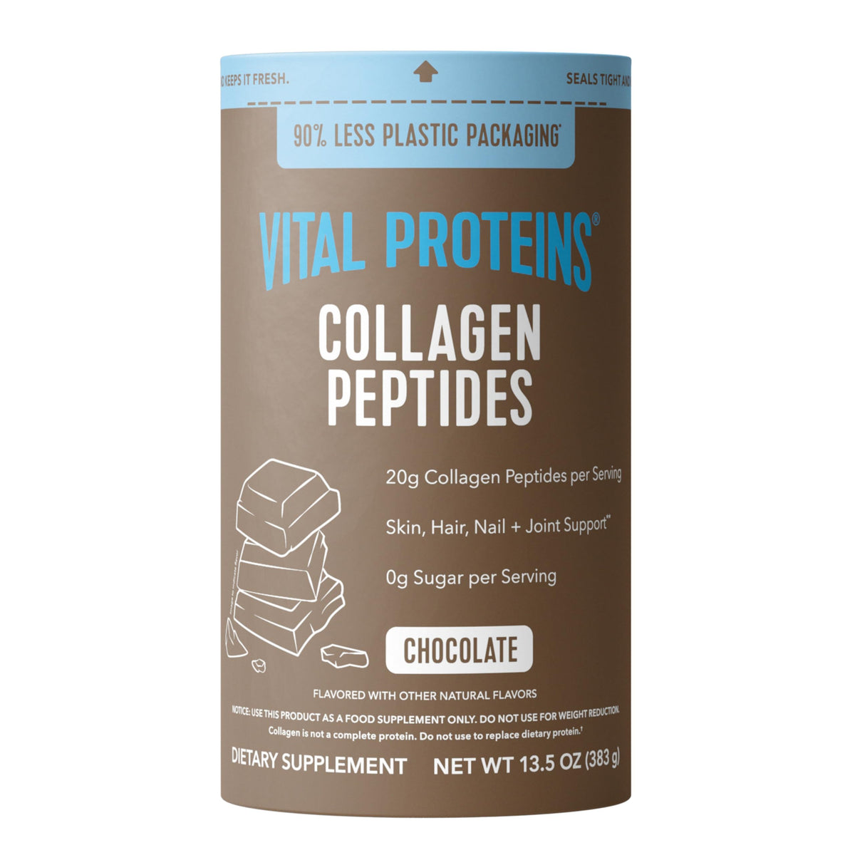 Collagen Peptides Powder, Chocolate, 13.5oz X470694