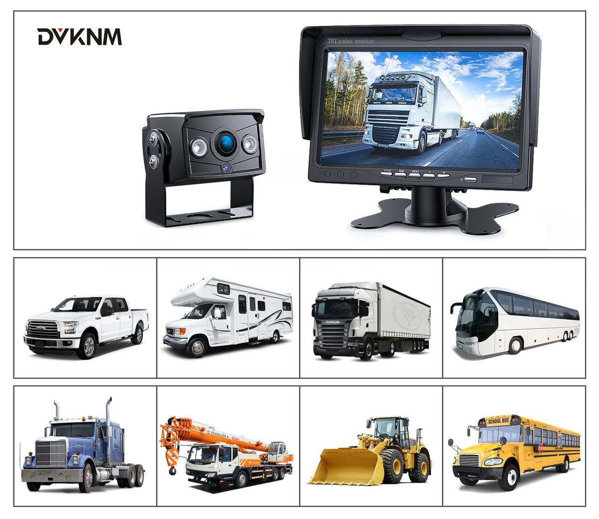 Wired RV Backup Camera with 7" 1080P IPS Monitor U28964