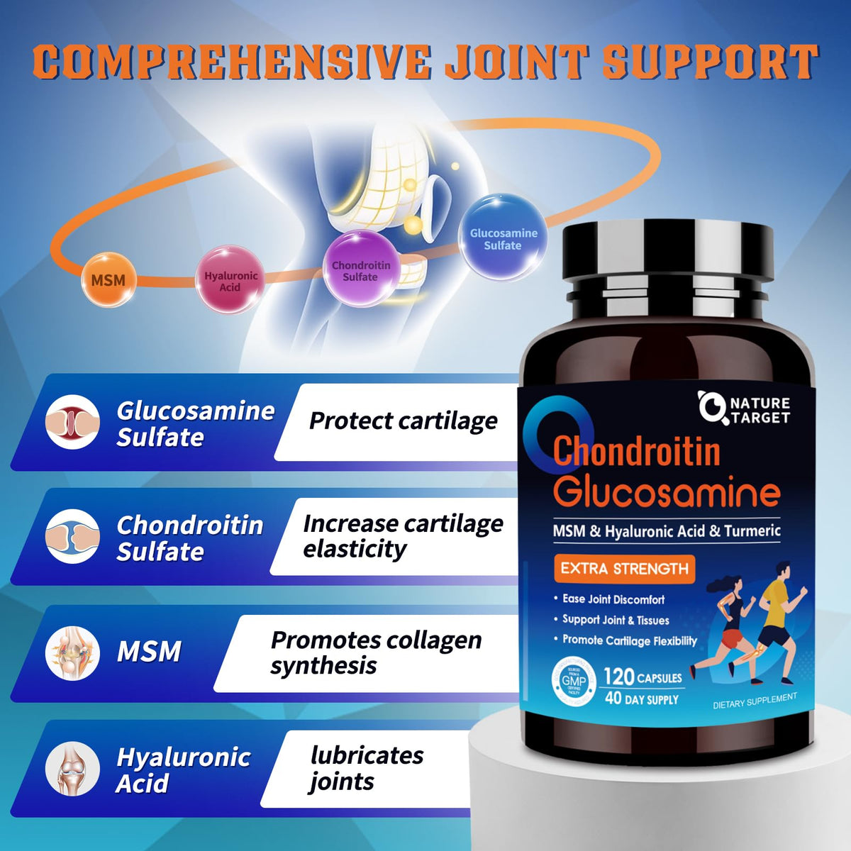 Probiotics with Glucosamine Chondroitin MSM Joint Support Supplement W219563