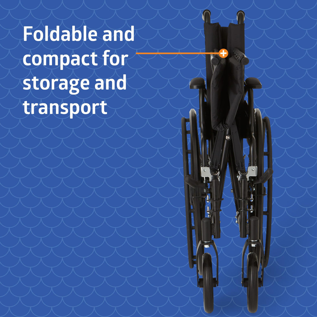 Lightweight Wheelchair with 18" Wide Seat and 300 lb. Weight Capacity J594836