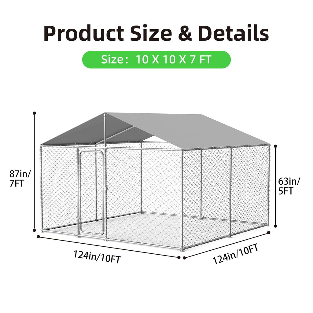 10'x10' Heavy Duty Outdoor Dog Kennel L378