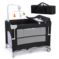 5-in-1 Pack and Play with Bassinet, Changing Table and Portable Crib F75636