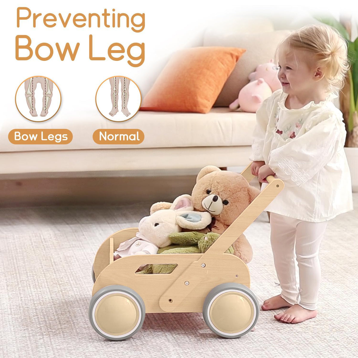 Wooden Baby Push Walker X37492