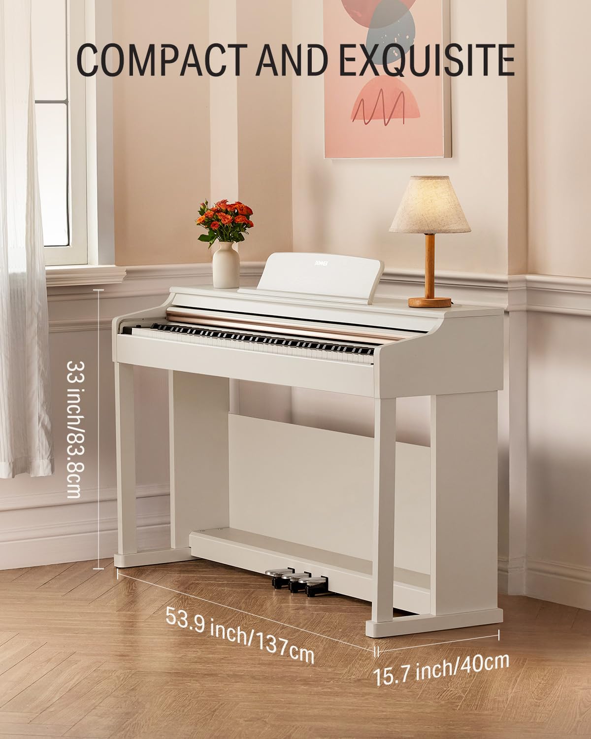 88-Key Weighted Action Digital Piano with Furniture Stand R9861
