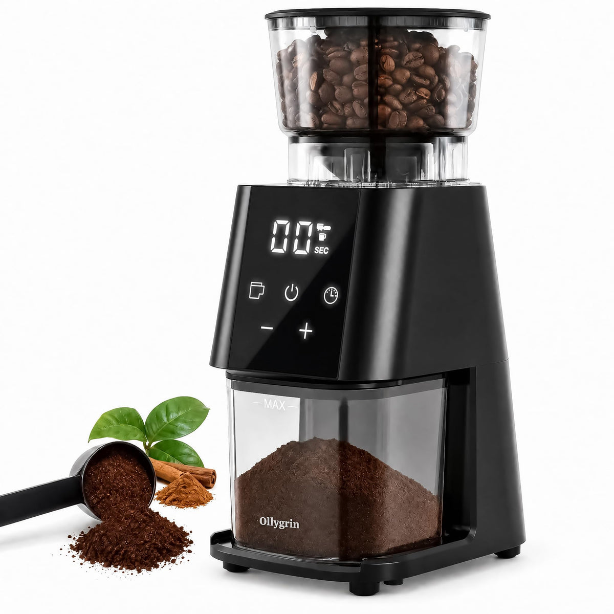 Electric Conical Burr Coffee Grinder, 30 Grind Settings, Black H625